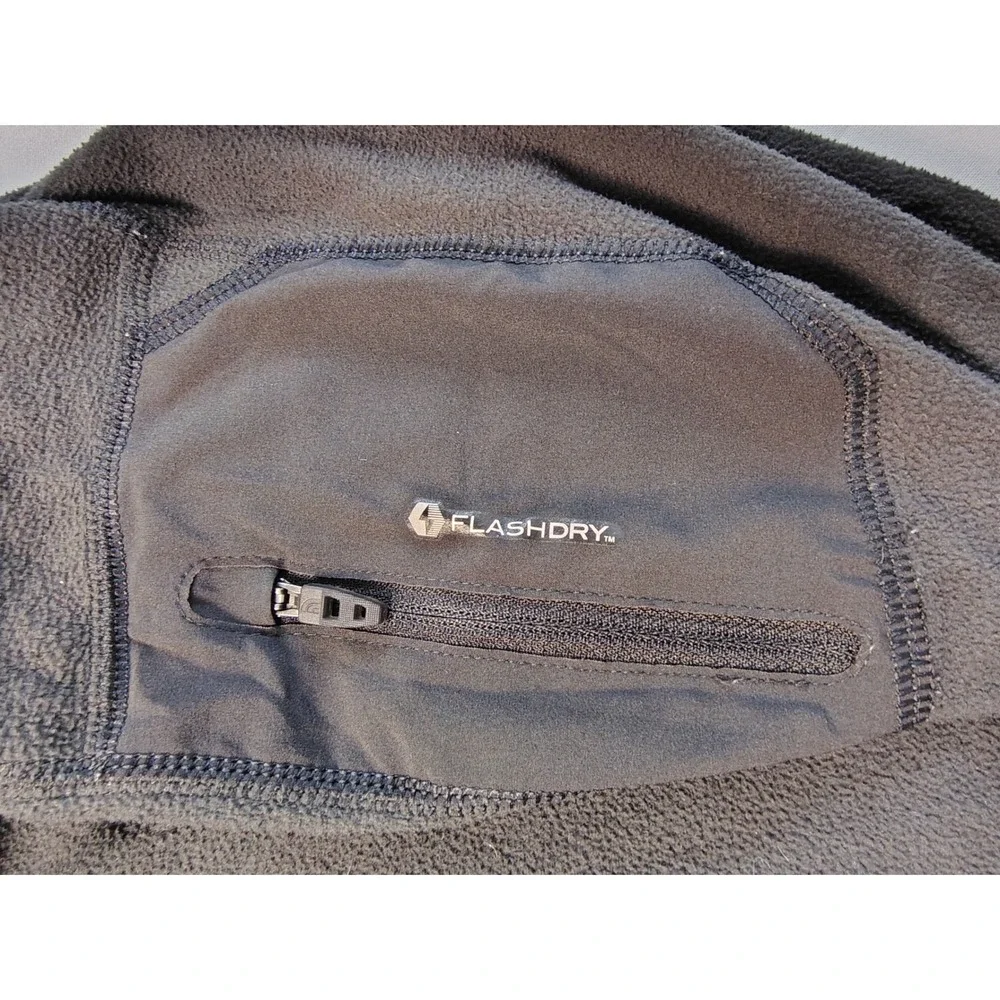 The North Face Mens Sz S FlashDry Quarter Zip Fleece Pullover Gorpcore Black Top